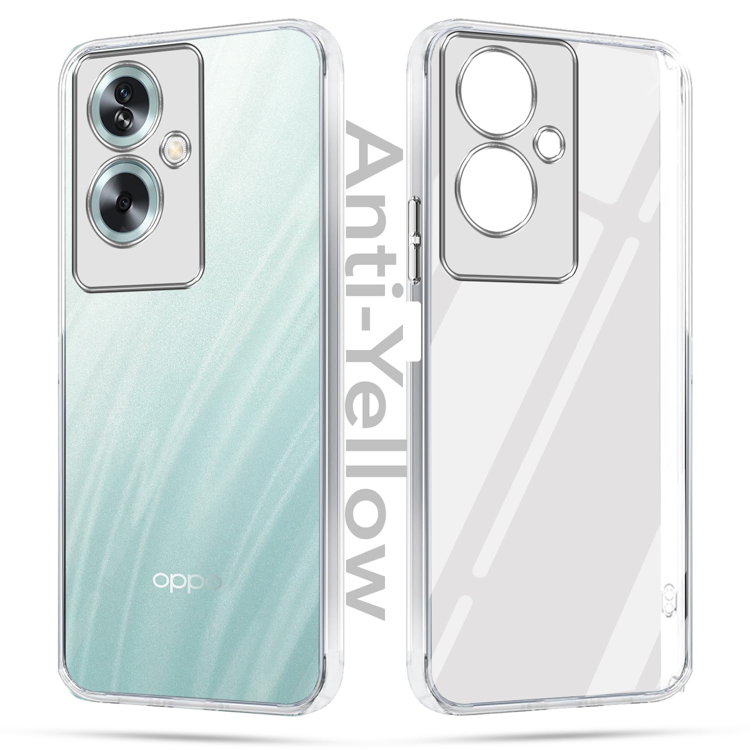 OPPO A79 5G 本体 + ケース3つ Jkobi Lifetime Anti-Yellow Clear Back Cover Case for Oppo A79 5G